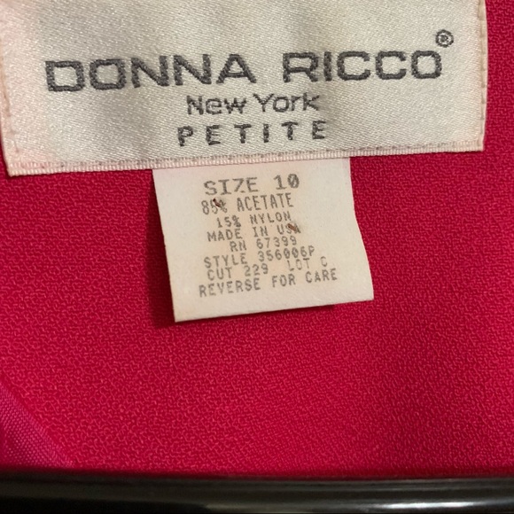 Donna Ricco Pink Business Dress Size 10 P - Picture 3 of 8